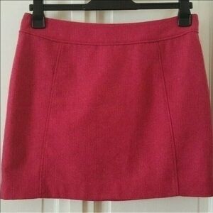 H&M Pink Wool Herringbone Mini Skirt - Size 10